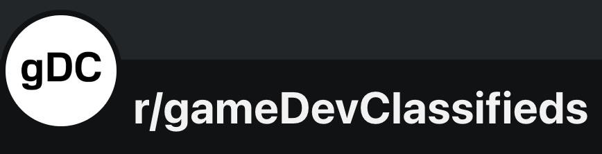 the logo and title from the r/gameDevClassifieds subreddit